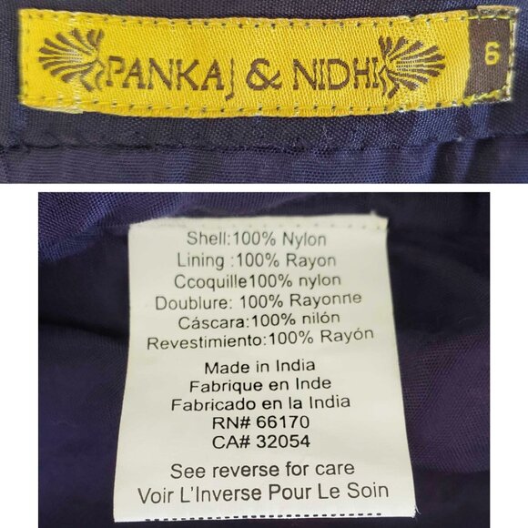 Pankaj & Nidhi Womens Spice Tree Dress Red Chain Stitch Navy Sleeveless - Picture 6 of 14